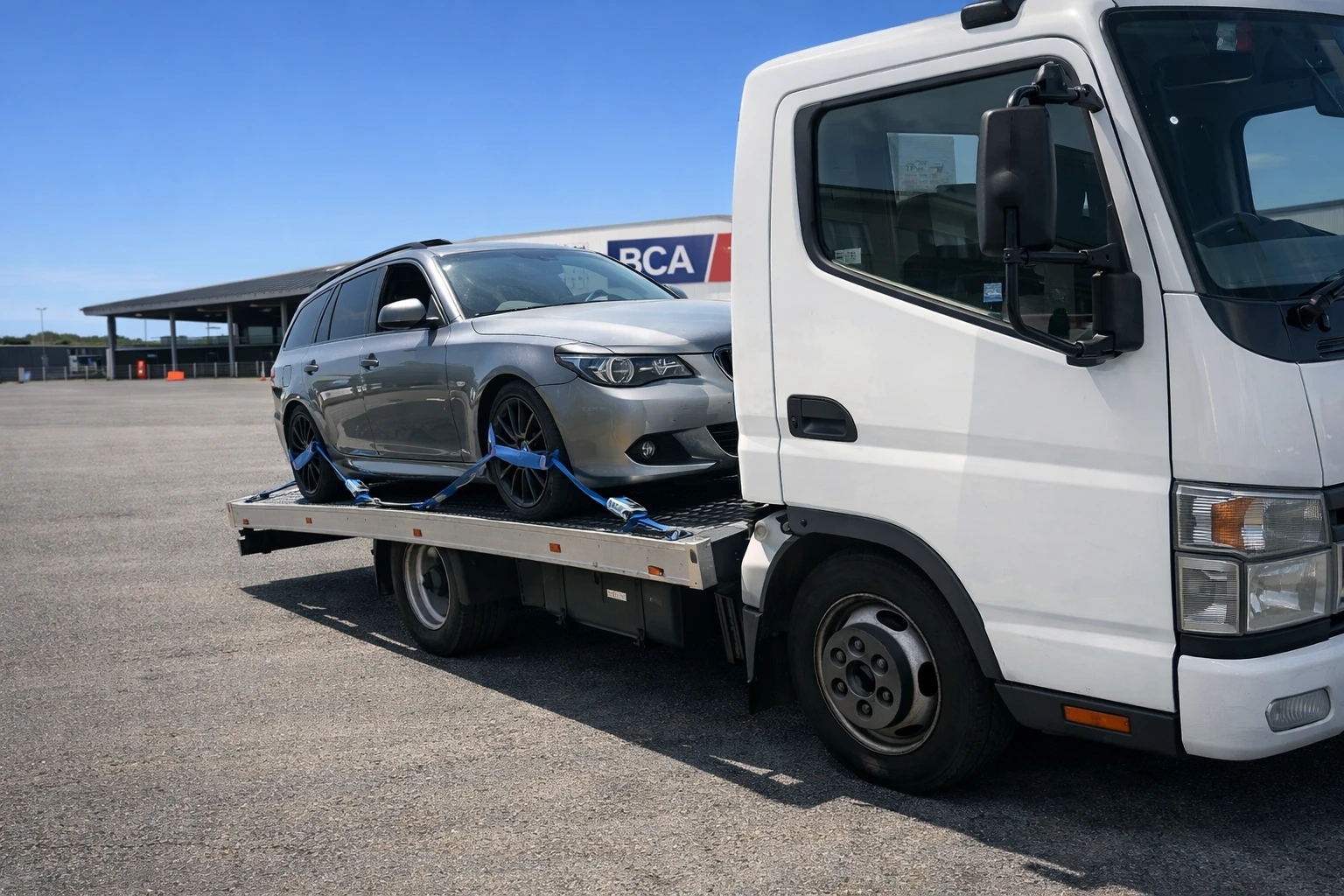 Auction vehicle recovery truck for BCA car transport