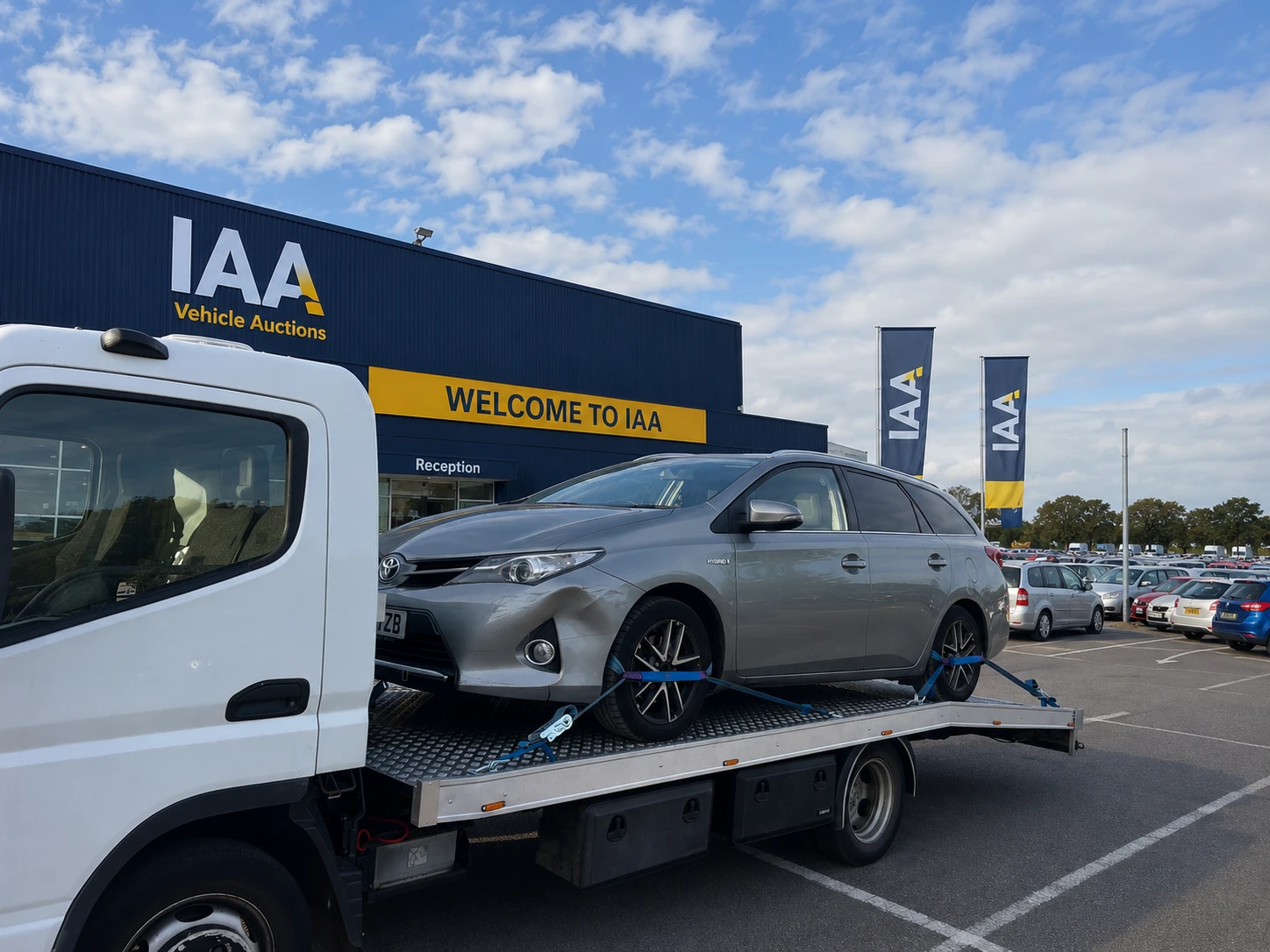IAA auction vehicle recovery and salvage car collection UK