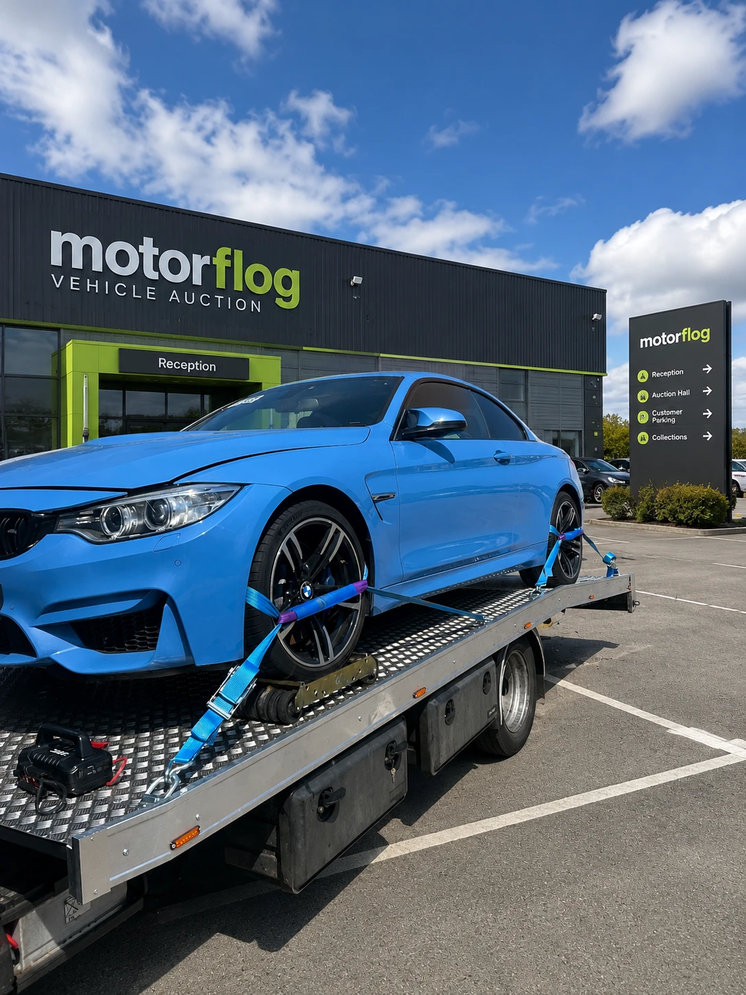 Motorflog vehicle recovery and auction car transport service UK